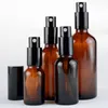 5 10 15 20 30 50 100 ml Amber Bruin Lege glazen spuitflessen met fijne mistverstuiverde caps voor DIY Thuisreiniging, aromatherapie, schoonheidsverzorging