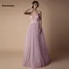 Dreamlike Dusty Color Trendy Women Simple Prom Party Gathering Jurk Open Back Sexy Formele Maxi Avondjurken met Lange Trein Vestidos