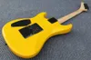 Custom Kra Edward Van Halen 5150 Guitarra eléctrica amarilla Floyd Rose Tremolo Bridge, Pickup de una sola camioneta, Freboard del cuello de arce, Hardware negro