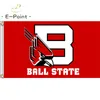 NCAA Ball State Cardinals-Flagge, 3 x 5 Fuß (90 x 150 cm), Polyester-Flagge, Banner-Dekoration, fliegende Hausgarten-Flagge, festliche Geschenke