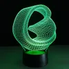 Creative Loop 3D Illusion LED Night Light Abstract Artist Graphics Lighting Home Bedroom Sleeping Christmas Decoration #R87