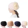 Turbante vrouwen bloem vouwen kanker chemo hoed moslim stretch tulband put beanie tulband hoofd wrap cap Gorras herfst zomer