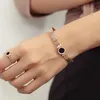 Chiffre romain noir rond en acier inoxydable bracelet mode 18K or Rose bracelet titane acier creux bracelet femme