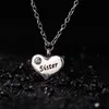 Best Friends Necklaces small peach hearts, Family Engraved Necklace