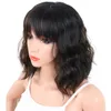 Synthetic Hair Wig F1b30 Heat Resistant Fiber Full Wig Capless Medium length Lady039s Hair Wigs For Black Or White Women8326485
