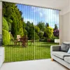 Personalizado sala de estar moderna cortinas Tiger Falls paisagem cortinas contas decorativas cortinas 3d foto cortina de produtos para casa