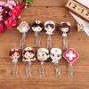 Cute Retractable Badge Reel Cartoon Nurse Student Exhibition ID Name Card Badge Holder Office Supplies QW7384