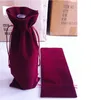 Wine Bottle Gift Packaging Bag 15x36cm (6 x 14 inch ) pack of 20 Velvet Drawstring Pouch