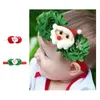 New Christmas Stretch Baby Girl Headband Hair Accessories Newborn Girls Hairband Santa Claus Christmas Tree Flower Headwear Christmas Gift