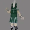 2018 Factory English Knight Warrior Mascot Costume Green Fancy Party Dress Halloween Carnival Costumes Adult Size248t