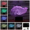 Motorbike Lighting 3D LED Desk Lamps 7 Changeable Colors USB Night Light Gifts #R42