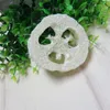 about 6-7 5cm in diameter is about 1 9cm round 150PCS Lot Natural Loofah Luffa Loofa Pad Spa Bath Facial Soap Holder Drop273e