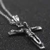 10st Antik Silver Jesus Kristus Cross Crucifix Charms Pendants Halsband för män Ms Smycken Mode Tillbehör