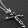 10 pcs Antique Silver Jesus Cristo Cruz Crucifix Encantos Pingentes Colar para Homens MS Jóias Moda Acessórios