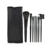 Kit professionnel 7 pièces ensemble de maquillage pinceaux Portable cosmétique poudre à sourcils maquillage brosse outil porte-sac en cuir