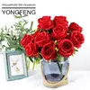 10st/Lot Decoration Rose Artificial Flowers Silk Blommor Floral Latex Real Touch Rose Wedding Bouquet Home Party Design