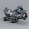 Trijicon ACOG -stil 4x32 Omfattning med Docter Mini Red Dot Light Sensor (svart) för jakt gratis frakt