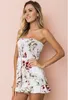 Jumpsuits Women Floral Print Bodysuit Flowers Sexy Jumpsuit Off Shoulder Romper Fashion Summer Slim Rompers Overalls Women's Clothing B3968