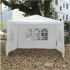 2018 Wholesales White Trzy Boki Wodoodporna Składana Namiot Gazebo Outdoor Sunshade Cover Party Supplies