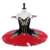 Черный Красный La Esmeralda Профессиональная Балетная Пачка Девушки классическая Балетная Пачка Костюм Сценический Костюм для Взрослых Блин Пачки BT8936B