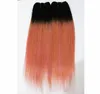 Estensioni dei capelli umani grezzi indiani 4 Bundles Estensioni dei capelli doppie trame 1B / Blonde 1B / grigio chiaro 1B / rosso indiano Bundles 10-18 pollici