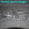 XXL thermique Banger Quartz Nail 10mm 14mm 18mm Homme Double Tube 100% Quartz thermique Banger Pour verre bulleur bong