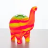 Pipe à main en silicone avec bol en verre Pipes en silicone de style éléphant Fumer le narguilé particulier Matériau en silicone de qualité alimentaire