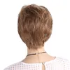 Peluca corta esponjosa para mujeres blancas rubias rizada sintética pelucas de pelo corto ombre y color piano