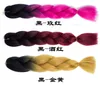 Anime cosplay fashion wig color gradient color chemical fiber big braid black wig