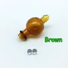 Smoking Glass Bubble Carb Cap With 2pcs 6mm Dab Terp Pearls For Quartz Thermal Banger Nails Water Bongs Dab Rigs Pipes