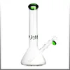 10 '' Becher d'épaisseur Bong Pipes d'eau Bongs Scientific Beaker Base Couleur Couleur Accent sur la bangs de bang de qualité du porte-parole