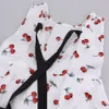 Kleid für Mädchen 2018 Sommer Baumwolle Kirsche Bogen Dekor Prinzessin Kleid Floral Weste Kleider für Mädchen Kinder Kleidung Vestidos