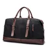 Sac pour homme Weekender Toile Duffel PU Fourre-tout Cuir Voyage de nuit Bagage à main Hptdk2739