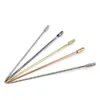 Martini Cocktail Pick in acciaio inossidabile 304 Bastoncini di frutta Titanio Oro Oro rosa Colori Strumenti bar Drink agitando bastoncini Martini Picks