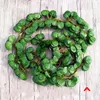 12pcs 2.1 M long Simulation Ivy Rattan Climbing Vines Green Leaf Artificial Silk Virginia Creeper Wall Decoration Home Decor free shipping