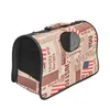 Wholesales Free shipping Handbag Carrier Comfort Pet Dog Travel Carry Bag Brown Flag Pattern