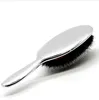 Yüksek Kaliteli Saf Yaban Domuzu Kıl Saç Kürek Fırçası Antistatik Salon Oval Saç Fırçası Hava Çantası Fırçalar Ile Gümüş ve Altın