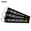 Keychains for Motorcycle and Car Key Chains Embroidery Key Ring Jewelry Zip Puller Key Tag