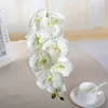 Çevre Dostu 10 adet / grup Gerçekçi Yapay Kelebek Orkide Çiçek Ipek Phalaenopsis Düğün Ev DIY Dekorasyon Sahte Çiçekler Ücretsiz Kargo