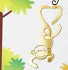 20pcs 18K Gold Plated Monkey Bookmark Book card For Wedding Baby Shower Party Birthday Favor Gift Souvenirs Souvenir