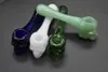 Crâne Brûleur À Huile Épais Verre Cuillère Pipes 4 pouces Pipe En Verre Tabac Herbe Sèche 4,52 pouces Crâne Visage Main Pipes Coloré Fumer Des Conduites D'eau