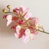 진짜 접촉 난초 꽃 가짜 분홍색 Cymbidium PU 3D 식물 난초 Phalaenopsis 난초 인공적인 장식적인 꽃을 % s