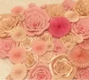 DIY наполовину сделанные бумаги цветы роза большие искусственные розовые головки для домашнего декора свадьбы фон фон стены украшения поддельных цветов