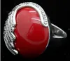 New Matched Senhora Red Carved Laca Marcasite 925 Sterling Silver Ring (# 7-10) Brincos Pandent conjuntos de jóias