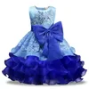 Baby girls big Bow lace TuTu dress Children Sequins cupcake princess dresses 2018 new Boutique Kids Clothing 4 colors Ball Gown C3687