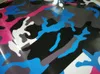 2019 färgglada blå rosa svart camo vinyl wrap för fordonsbil wrap grafik camo som täcker klistermärken folie med luftbubbla 1 52x2869