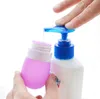 Flaconi da viaggio con strumento di compressione per tubi di sub-imbottigliamento, shampoo in silicone, gel doccia, lozione