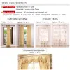 Novo Design Europeu Golden Royal Luxury Cortinas Quarto Janela Cortinas para sala de estar Elegant Drapes European Cortina