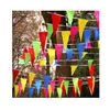 80m coloré conique slik drapeaux et bannières bandes bannières bannières drapeau de la décoration de fête
