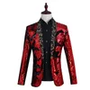 Men's Suits & Blazers Men's Flipping Sequins Tuxedo Jackets 6 Colors Fashion Blazer Nightclub Bar DJ Singer Glitter Stage Clothes Prom Host Tide Outerwear Costumes